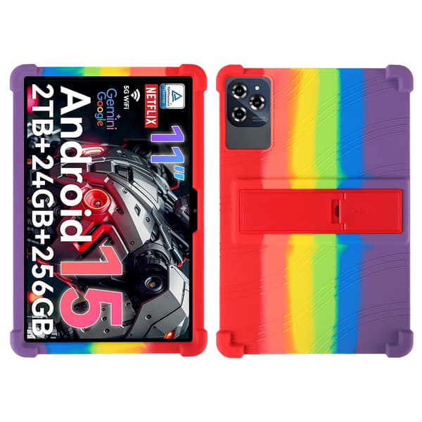 Etui til TABWEE W90/T90 11-tommer med slagfast stativ Rainbow