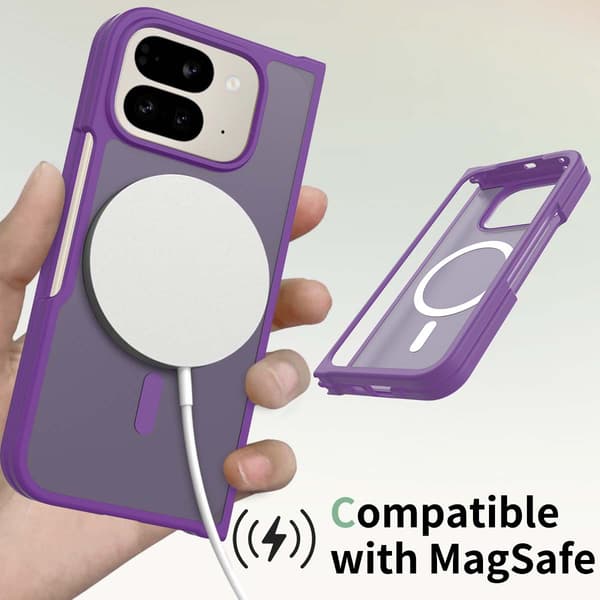 Matt magnetfodral för Google Pixel 11 Pro Fold Purple