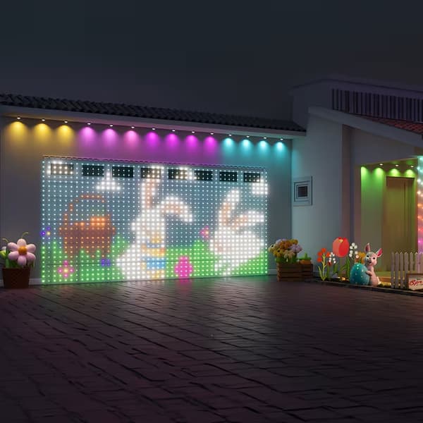 Smart Bluetooth USB RGB LED-gardinlys 400 LED'er 1x1m