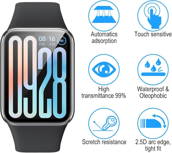 Hydrogel-skärmskydd för Xiaomi Smart Band 10 Pro (6-pack)
