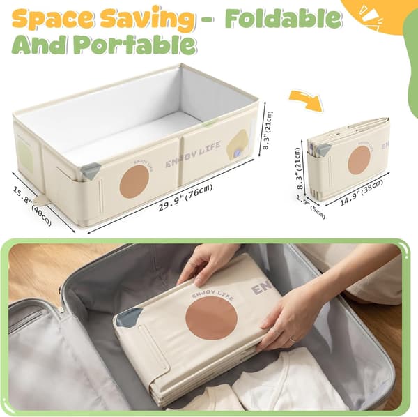 Sammenklappelig pool 76X40X21cm, babypool til hunde Beige