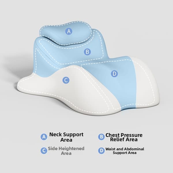Støttepute for par, unnfangelseshjelp, ergonomisk design Gray