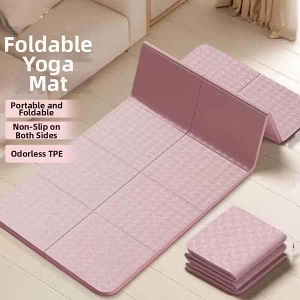 Sammenklappelig TPE yogamåtte 183 x 61 x 0,6 cm Blue