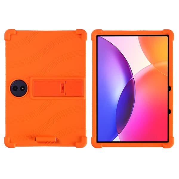 Silikonecover med stativ til TCL TAB A1 Plus 12,2 tommer, modstandsdygtigt Orange