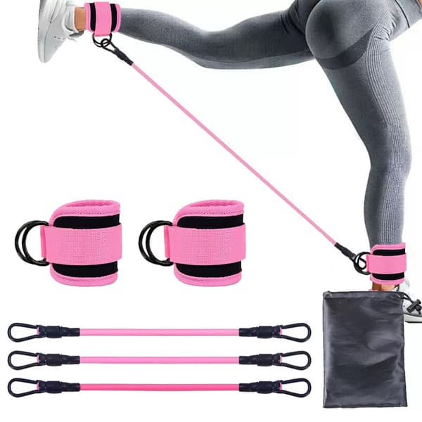 Pilates 18-delt sæt til formning og slankning Pink
