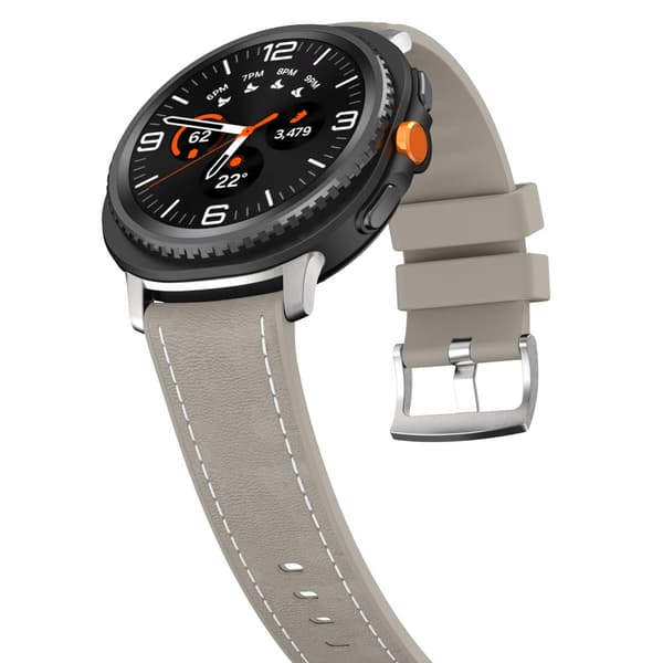 Silikonläderrem för Samsung Watch 9 40/44mm Gray