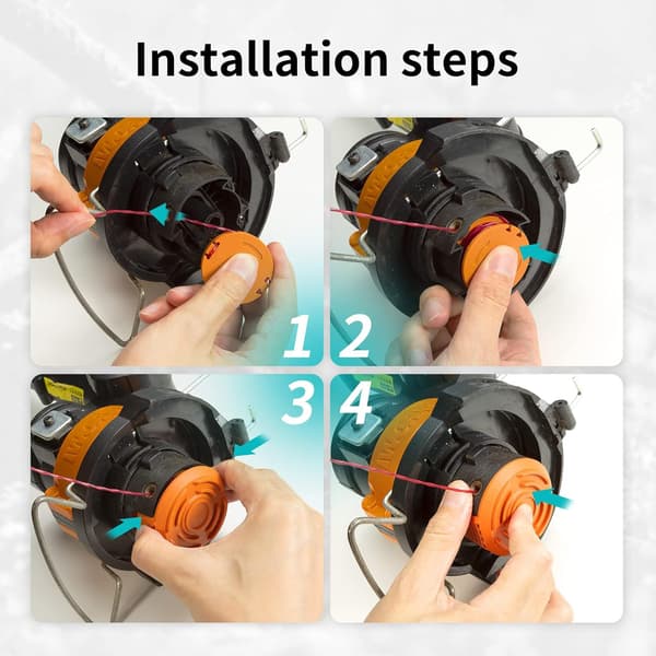 Pakke med 30 trådspoler med 6 deksler gresstrimmer for WORX WA0010