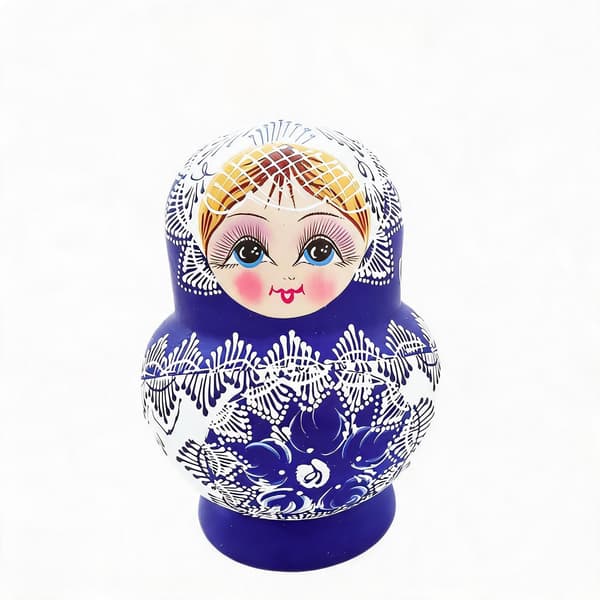 Ryska Matryoshka-dockor staplade i träkapslingsset 10 delar handgjorda leksaker