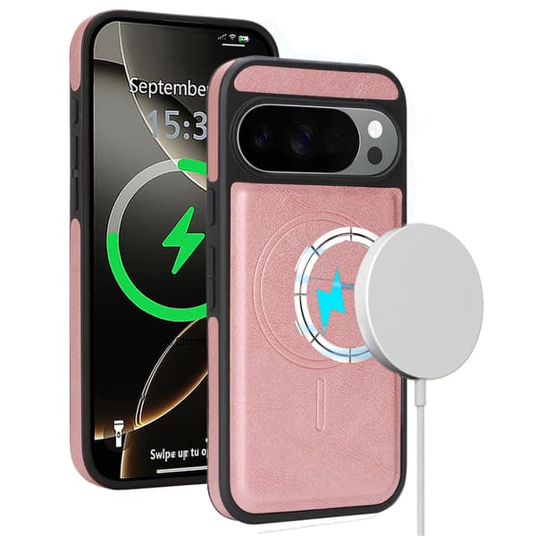 Magneettinen nahkakotelo Google Pixel 11:lle Pink