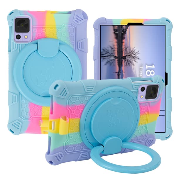 Silikonskyddsfodral för TCL TAB 8 8-tum Iridescent Light Blue