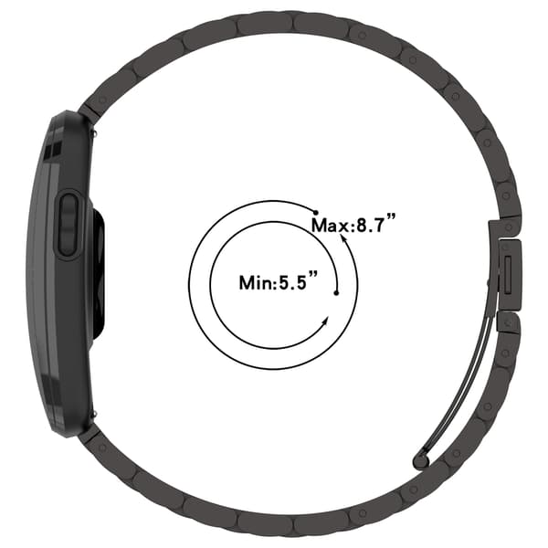 Rustfrit Stål Armbånd til Garmin Cirqa Uden Smart Band Black