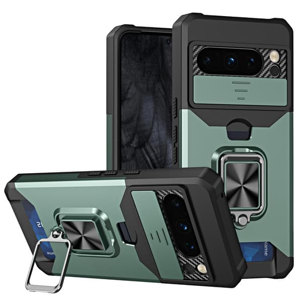 Etui til GOOGLE Pixel 11 Pro XL med kortplads Dark Green