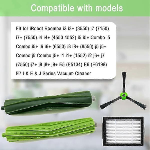 Dammsugardelar för iRobot Roomba E5 E6 E7 I3 I4 I5 Modeller