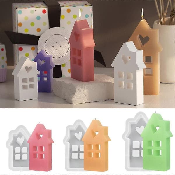 Silikone sæbeform DIY silikone lysforme påske lerform husformet