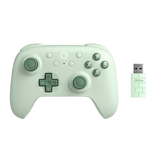 Trådlös 2.4G spelkontroll med Hall Effect Joystick för PC Android, Grön