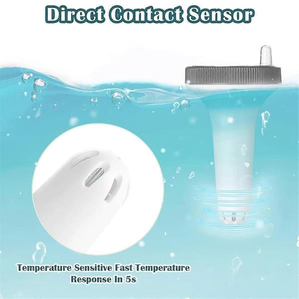 Pooltermometer Pool- och badvattentermometer Trådlös flytande inomhus- och utomhustermometer