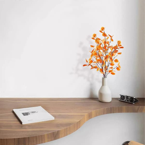Eucalyptusblade simulerer gule grene. Kunstige blomster, 1 kunstig blomst små (Abs, One Size)