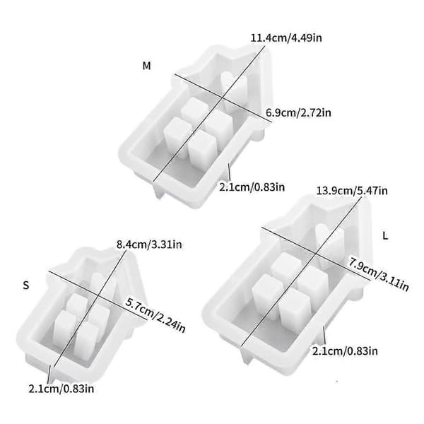 Silikon såpeform DIY silikon stearinlysformer påske leireform husformet