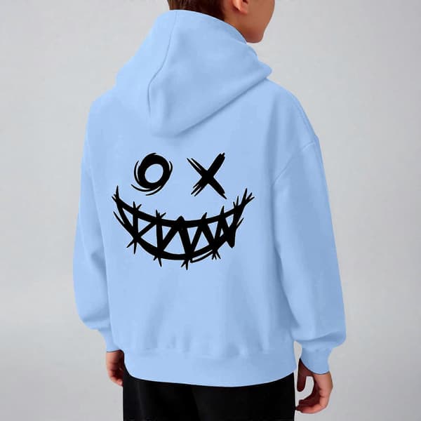 Hættetrøjer til drenge, grafisk print, hættetrøje, afslappet pullover, langærmet modetøj 1-14 år, bløde toppe