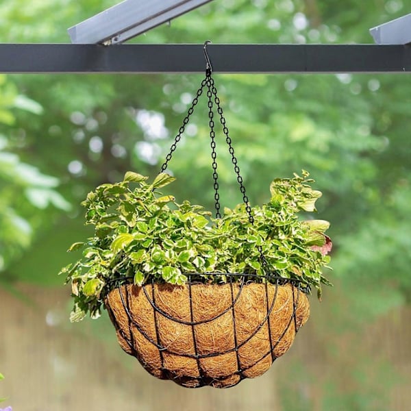 Comefolife 3-pack 10\" kokosfoder – Naturliga kokosfiberfoder för hängande korgar för växter, blommor och grönsaker