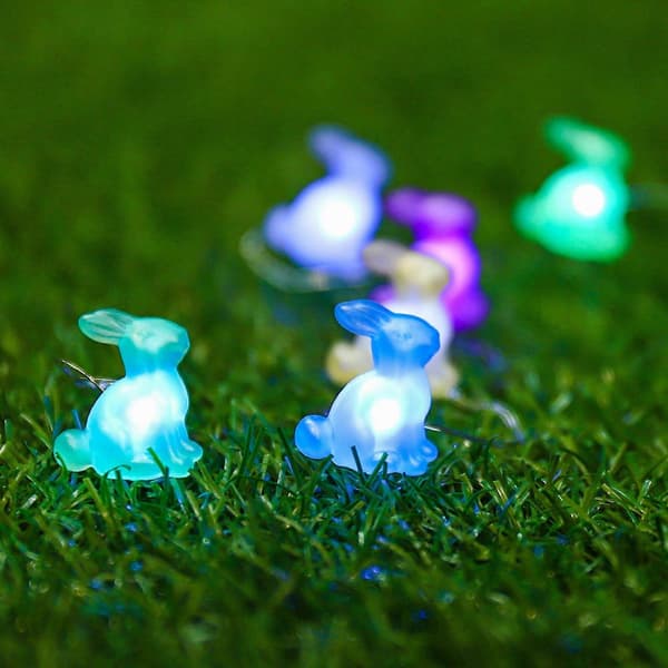 Påskepynt, 1M 10LED Æggelyskæde, Pastel Påskeægslys, Påskepynt Indendørs
