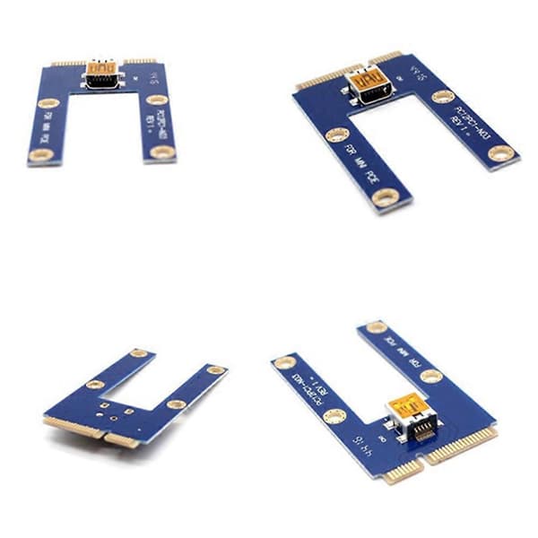 USB 3.0 Mini PCI-E till PCIe PCI Express 1X till 16X Förlängningskabel Adapter för Mi