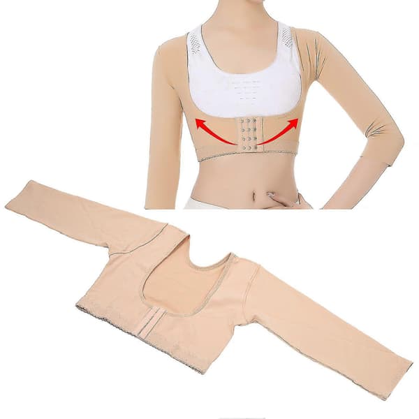 Slimmande kompressionsärm för kvinnor med bröststöd efter operation