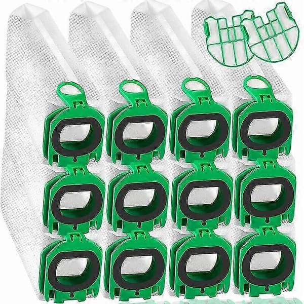 12-pack dammsugarpåsar för Vorwerk Kobold VB100 FP100 - Premium ersättningsfilterpåsar