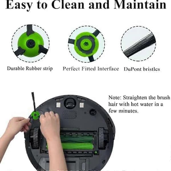 10 Ersättningssidoborstar för iRobot Roomba I J E-serien