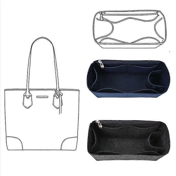 1 st Filt Inner Väska Organizer Miljövänlig Filt Kosmetisk Organizer Resevänlig Med Filtfoder Filt Innerfoder Väska 27x12x16cm
