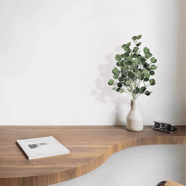 Eucalyptusblade simulerer gule grene. Kunstige blomster, 1 kunstig blomst små (Abs, One Size)