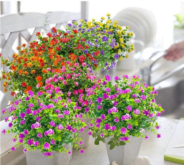 10 bundter kunstige påskeliljer udendørs blomster (orange)