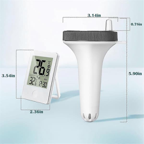 Pooltermometer Pool- och badvattentermometer Trådlös flytande inomhus- och utomhustermometer