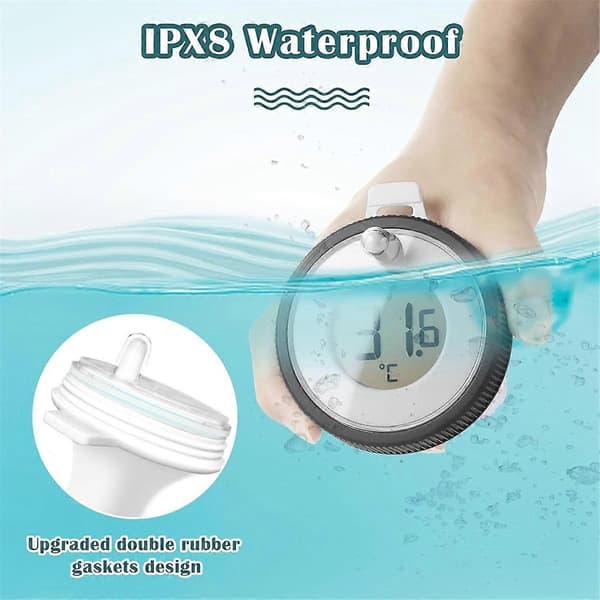 Pooltermometer Pool- och badvattentermometer Trådlös flytande inomhus- och utomhustermometer