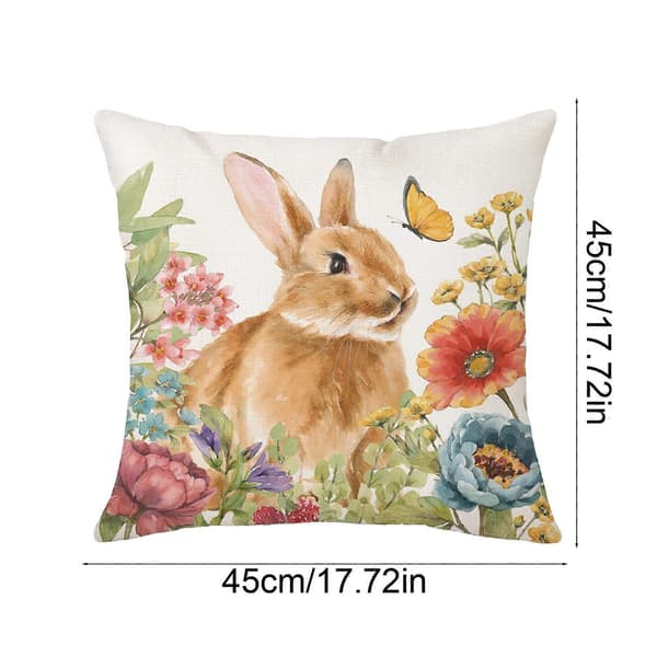 Påskkuddfodral med kanindesign – Festligt kuddfodral för soffa, stol och vardagsrumsinredning