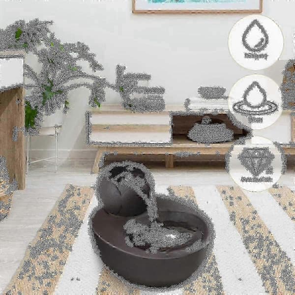 Kattdricksfontän, Tyst Kattvattendispenser Keramisk, Svart