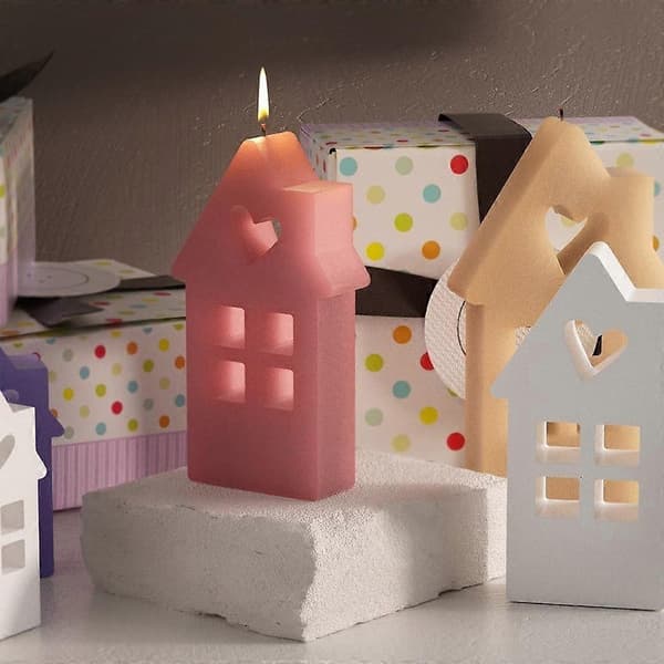 Silikon såpeform DIY silikon stearinlysformer påske leireform husformet