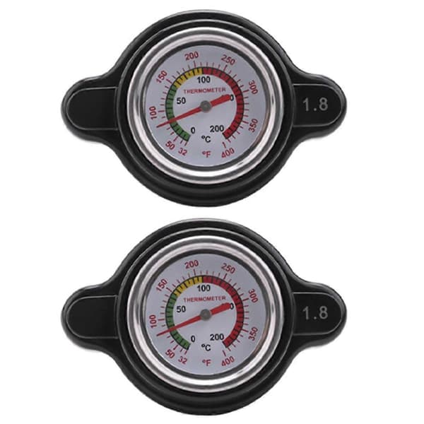 Högtrycksradiatorlock med temperaturmätare, 1,8 Bar Radiatorlock 25,6Psi för , ,