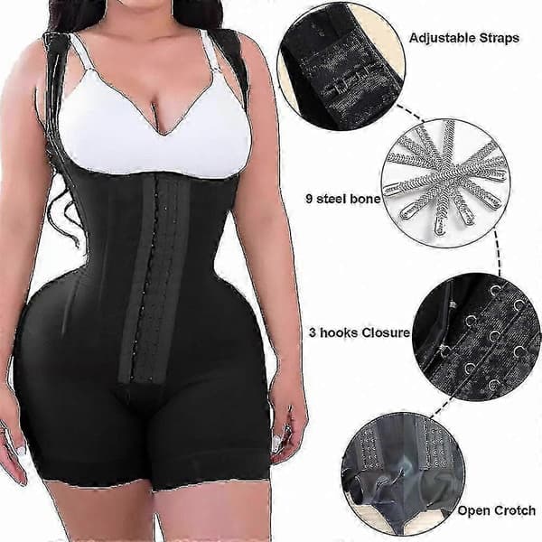 Shapewear för kvinnor efter operation - Full Body Compression, Waist Trainer, BBL Girdle, Butt Lifter, MODELL2 beige, S