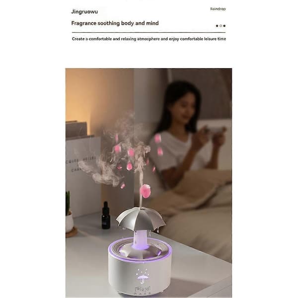 Regndropps Luftfuktare för Sovrum Stora Rum Luftfuktare & Aromaterapi Diffuser Tyst Luftfuktare