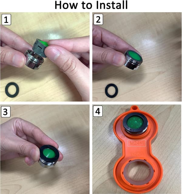 M24 Haneventilator, 6-pak Vandbesparende Haneventilator med ABS F