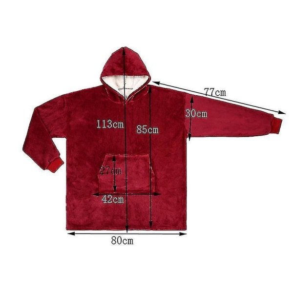 Oversized hoodie filt hoodie Ultra Comfy Sherpa Fleece jätte sweatshirt för vuxen/a Det bästa