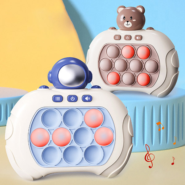 Pop It Game - Pop It Pro Light Up Game Quick Push Fidget Game Brown