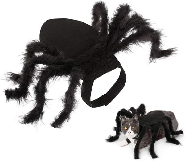 Halloween-edderkoppkostyme for kjæledyr - Størrelse S