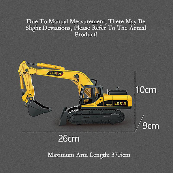 Leksaksbil Pojke Stor Byggfordon Grävmaskin Bulldozer Gripare Jordborr Modell Manual Gripper