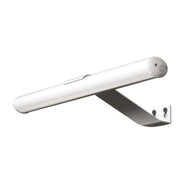 Batteridriven 3-läges konstutställningsbildlampa med fjärrkontroll för målning White 2000mAh