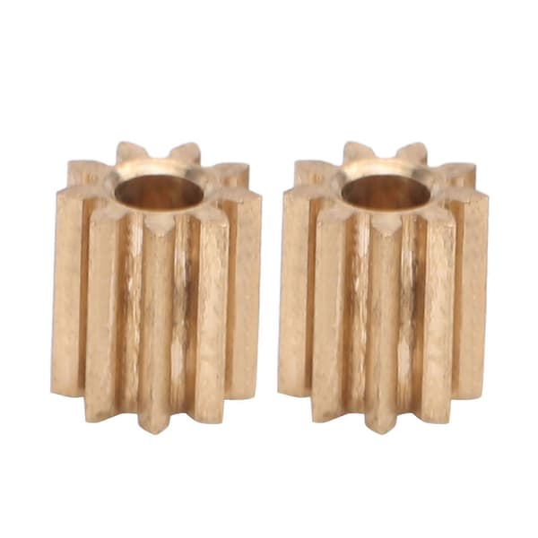 2 stk. motor tandhjul messing udskiftning til Duplo Intelli Lok modul 0.5 9 tænder