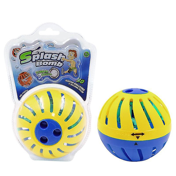 Splash Ball Timer Bomb med 50 ballonger, utomhus busleksak, vattenballonger, festtillbehör för barn Vuxna (boll) BLUE