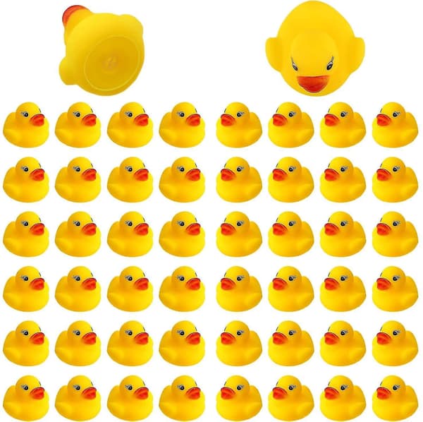 50 stk. Rubber Ducky badeleker for barn klyp den lille gule anda