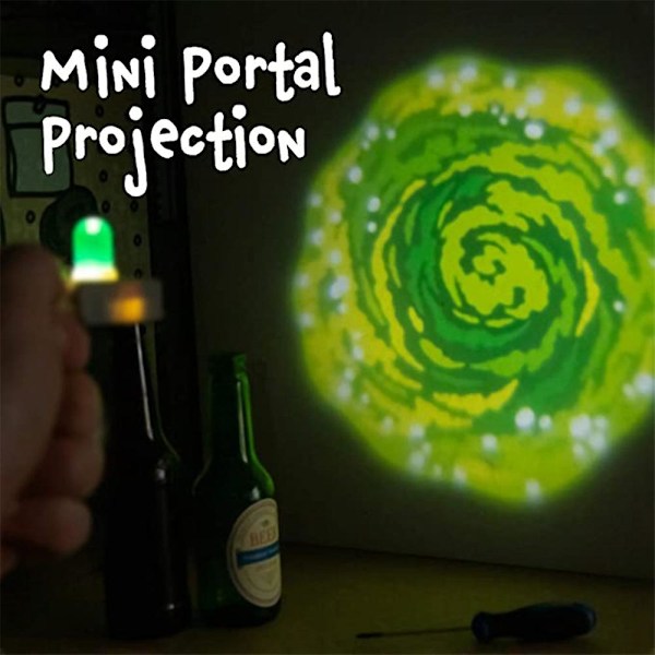 Rick Morty Animasjon Omgir Mini Portal Projeksjon Pistol Nøkkelring Lys Leketøy For Rick Og Morty Trykk For Å Slå På Leker keychain